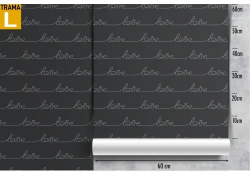 Wallpaper with cursive LOVE pattern. 2