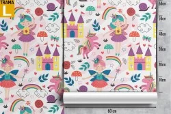 Carta da Parati decorazione fatine fantasy bambini.