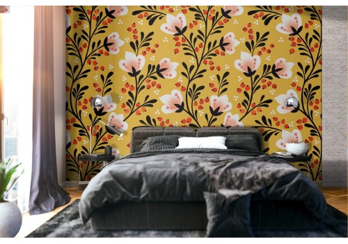 Abstract nature flower chains wallpaper.