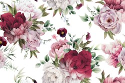 Carta da Parati Design e Stili Flora e Fauna Fiori Natura Vintage