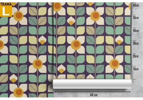 Geometric stylized flower nature wallpaper. 2