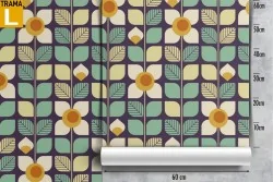 Geometric stylized flower nature wallpaper.