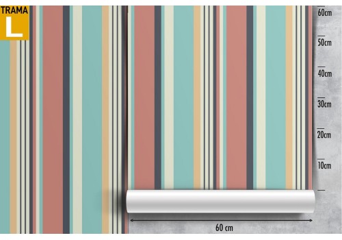 Vintage 50's stripes wallpaper pattern. 2