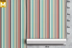 Vintage Stripes and Waves Wallpaper