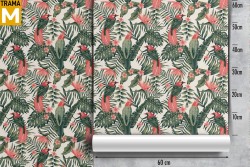 Carta da Parati animali Fiori Natura Tropicale Foglie