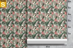 Wallpaper Design and Styles Flora and Fauna Animals Flowers Tropical Nature Leaves
