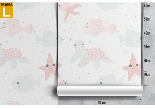 Marine animals wallpaper decoration for children. 2