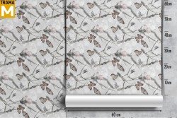 Carta da Parati Foglie animali Moderna Natura