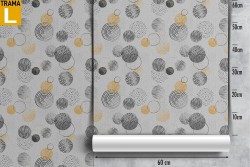 Wallpaper decoration with stylized polka dots.