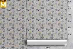 Stylized Vintage Stripes and Polka Dots Wallpaper