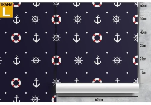 Nautical decorations wallpaper for children. 2