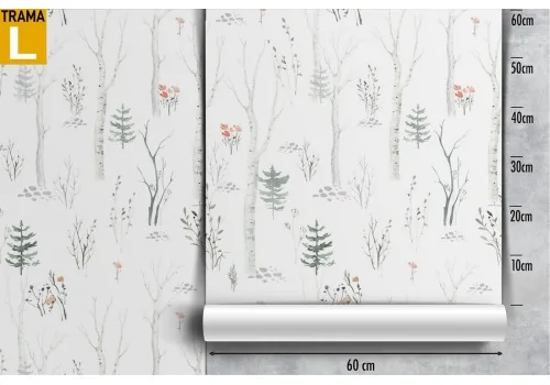 Stylized forest nature pattern wallpaper. 2