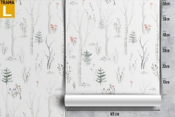 Stylized forest nature pattern wallpaper.