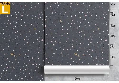 Children's wallpaper with stars and planets in the sky. 2
