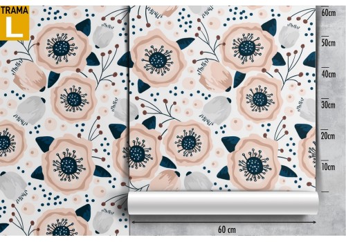 Abstract flowers vintage pattern wallpaper. 2