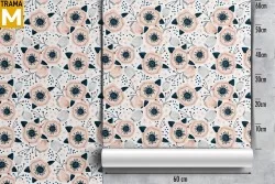 Abstract Vintage Flowers Nature Wallpaper