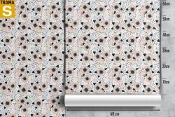 Carta da Parati Design e Stili Flora e Fauna Astratta Fiori Vintage Natura