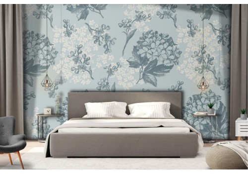 Wallpaper flowers vintage nature abstract decoration.