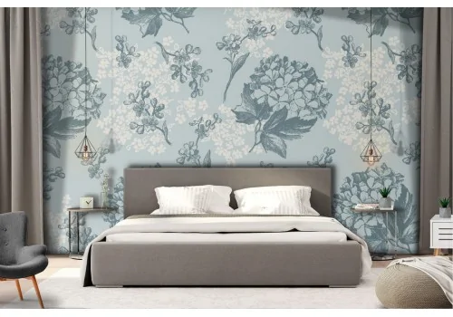 Wallpaper flowers vintage nature abstract decoration.