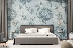 Carta da Parati fiori decorazione vintage natura astratta.