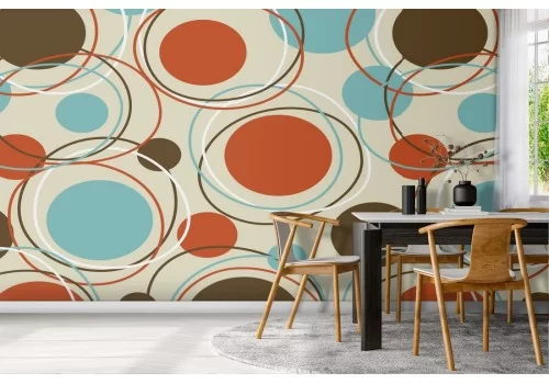 Carta da Parati decorazione a pois vintage anni '60.