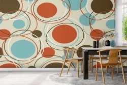 Carta da Parati decorazione a pois vintage anni '60.