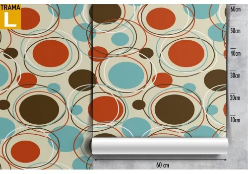 Carta da Parati decorazione a pois vintage anni '60. 2