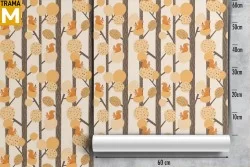 Carta da Parati Decorazioni e Pattern Alberi Paesaggi