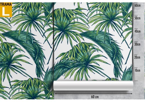 Wallpaper with tropical leaves and palm nature pattern. 2