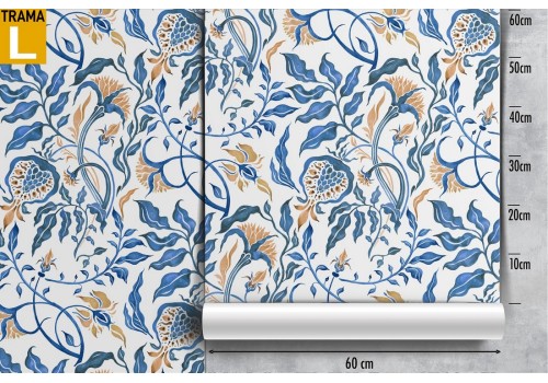 Carta da Parati foglie natura astratte pattern vintage. 2