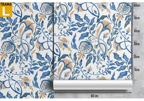 Wallpaper with abstract nature leaves vintage pattern. 2