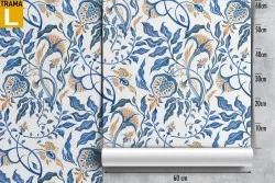 Carta da Parati foglie natura astratte pattern vintage.