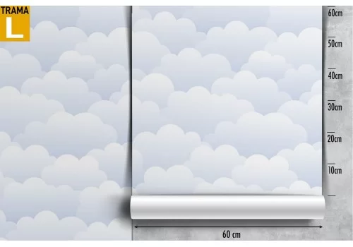 Carta da Parati cielo nuvole camerette bambini. 2