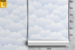 Carta da Parati cielo nuvole camerette bambini.