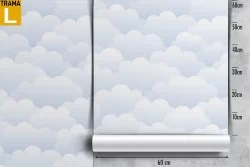 Wallpaper sky clouds children's bedrooms.
