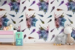 Fantasy ballerina wallpaper decoration for children.