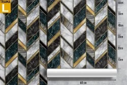 Art Deco Geometric Vintage Wallpaper Pattern.