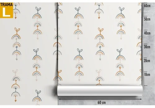 Stylized rainbow wallpaper decoration for children. 2