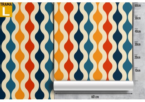 1970's vintage wallpaper decoration. 2