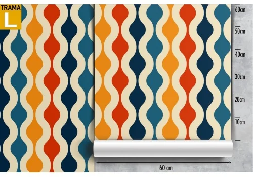 1970's vintage wallpaper decoration. 2