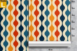 1970's vintage wallpaper decoration.
