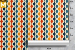 Geometric Wallpaper Stripes and Waves Vintage