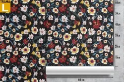 Carta da Parati fiori decorazione anni '50.