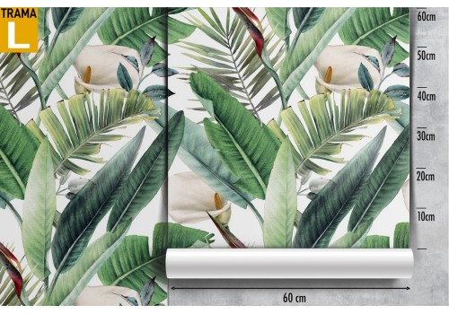 Tropical green leaves wallpaper nature pattern. 2