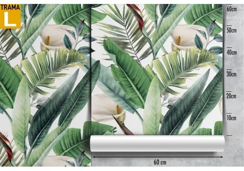 Tropical green leaves wallpaper nature pattern. 2