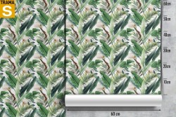 Carta da Parati Design e Stili Flora e Fauna Foglie Natura Tropicale