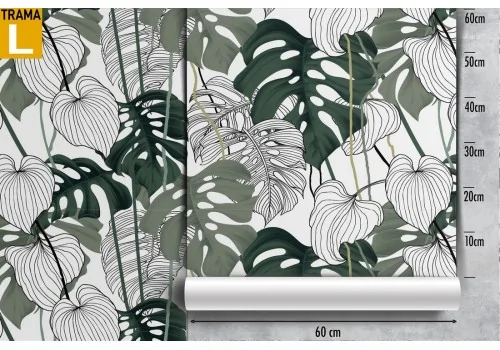 Tropical leaves stylized nature pattern wallpaper. 2