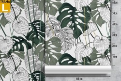 Tropical leaves stylized nature pattern wallpaper.