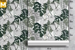 Tropical Stylized Nature Leaves Wallpaper