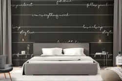 Carta da Parati scritte corsivo design moderno.